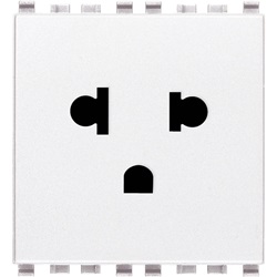PRESA SICURY 2P+T 16A USA+EU BIANCO