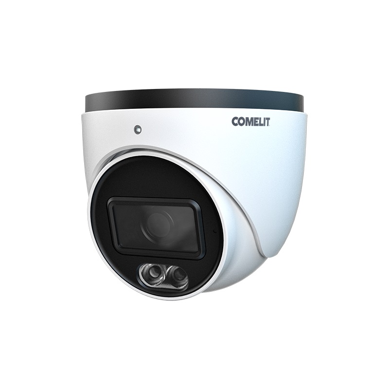 Serie Next - Telecamera IP turret ColorUP 4MP, ottica fissa 2.8mm, Light LED 30m, video analisi, alluminio IP67, 12V e PoE, ONVIF