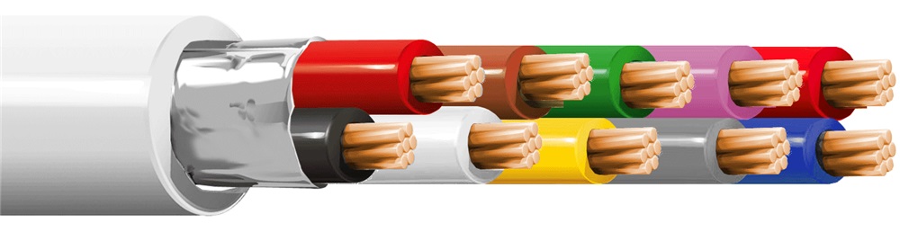 CAVO ITC 10X0,22+2X0,75 BIANCO BOB.1000 CCA-