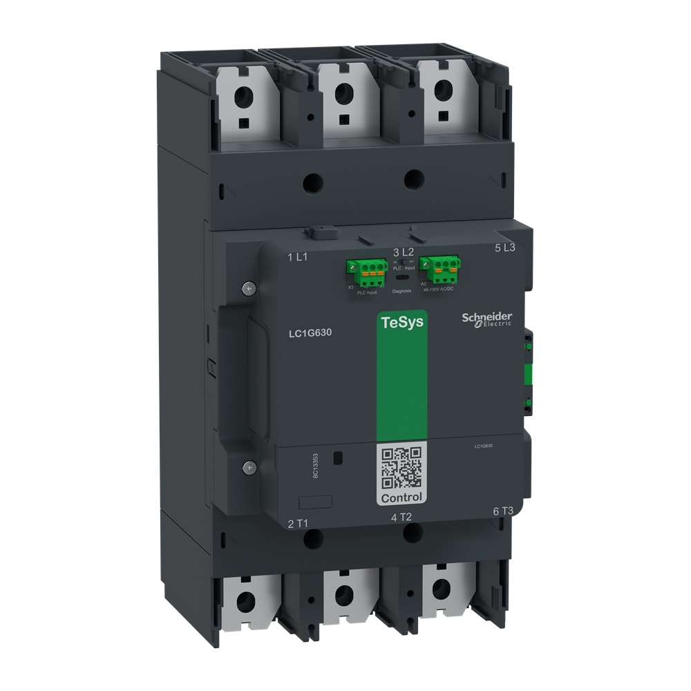 Contattore elevata potenza TeSys Giga, 3P (3NO), AC3 630A, versione Advanced, bobina elettronica 200…630V AC/DC