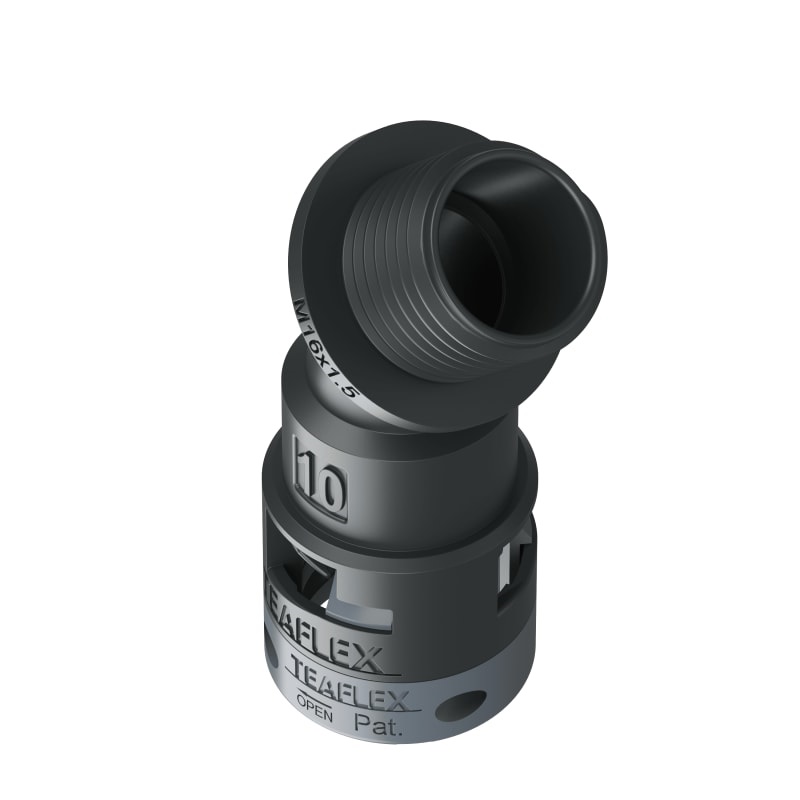 Curva 45°Ip66 Bf10 M16 Nero