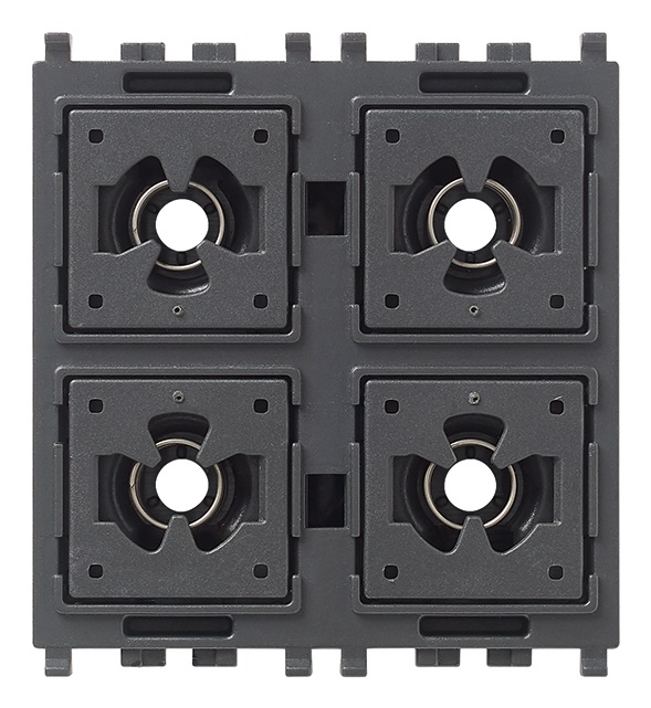 Comando 4 pulsanti 1P NO 24Vdc illuminabile moduli intercambiabili Flat/Tondo