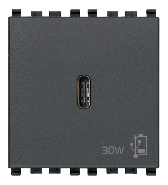 Alimentatore USB C 30W Power Delivery grigio per notebook tablet smartphone