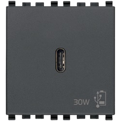 Alimentatore USB C 30W Power Delivery grigio per notebook tablet smartphone