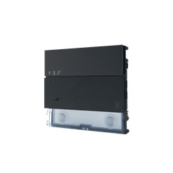 Serie Ultra Black - Modulo audio per pulsantiera, sistema ViP, finitura nera RAL9005, microfono omnidirezionale, sensore crepuscolare