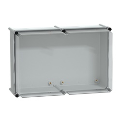 Cassetta PLS, retro in poliestere, coperchio trasparente per PC IP65 36x54x23cm