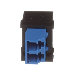 Adattatore modulo NetKey® LC blu, monomodale duplex, nero