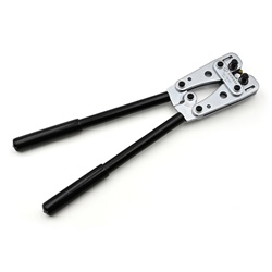 Utensile meccanico con matrici esagonali compressione capicorda 6-50 mmq