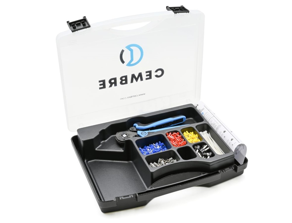 Pinza crimpare manuale con tubetti PKC valigetta utensile isolamento alta tensione