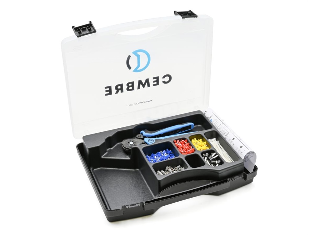 Pinza crimpare compressione tubetti PKE valigetta utensile manuale