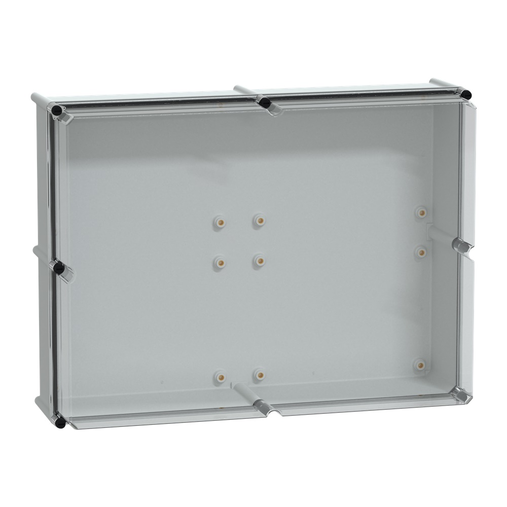 Cassetta PLS, retro in poliestere, coperchio trasparente per PC IP65 54x72x23cm