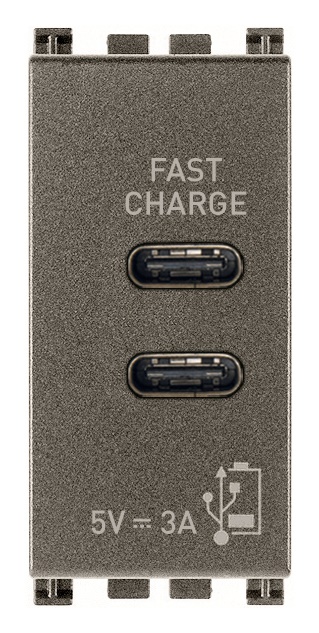 Alimentatore USB C+C 15W 3A 5V cavo 1M ricarica rapida dispositivi elettronici