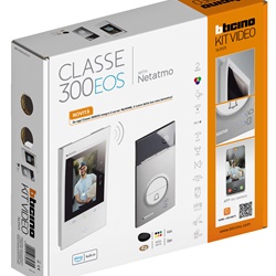 Kit videocitofono vivavoce Classe 300EOS con Netatmo, display 5” touch, pulsantiera Linea 3000 incasso IP54, controllo accessi residenziale