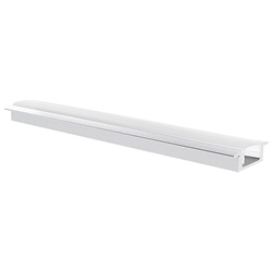 Profilo incasso 2m RS7 bianco lente trasparente, installazione elettrica professionale, gestione cavi ottimale, design moderno resistente