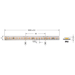 Striscia LED 19,2W/m 24V IP66 CRI90 alta resa cromatica interni esterni