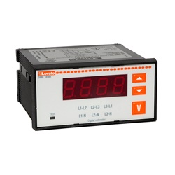 Voltmetro digitale trifase 96x48mm con relè programmabile controllo protezione
