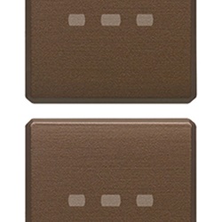 Due tasti Flat neutri illuminabili bronzo per comando elettrico elegante