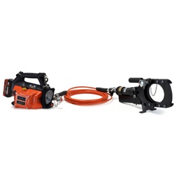 Unità oleodinamica taglio portatile batteria 700 bar radio controllata per cavi rame alluminio telefonici diametro 120mm