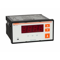 Amperometro digitale trifase 96x48mm con relè programmabile controllo protezione