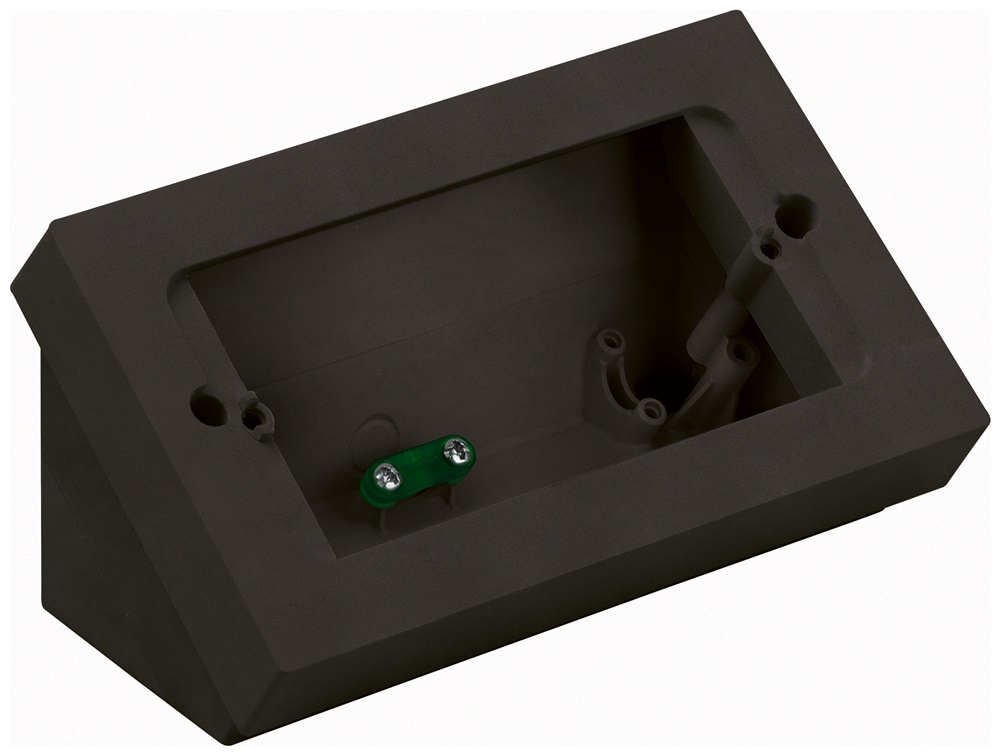 Scatola da tavolo inclinata 4 moduli nero altezza variabile per installazioni elettroniche