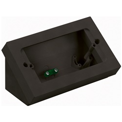Scatola da tavolo inclinata 4 moduli nero altezza variabile per installazioni elettroniche
