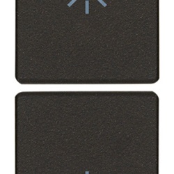 DUE MEZZI TASTI 1M DIMMER NERO