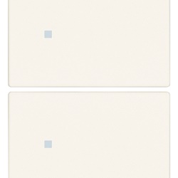 Due mezzi tasti 2 moduli neutro personalizzabili colore bianco per impianti elettrici