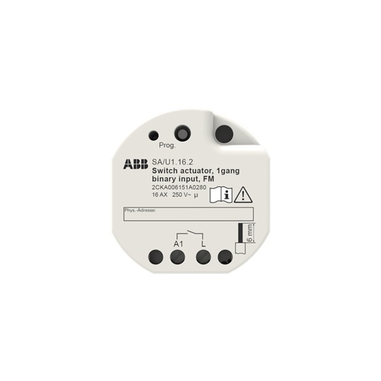 Switchactuator 1 canale 16A 230V per controllo carichi impianti domotici EIB/KNX