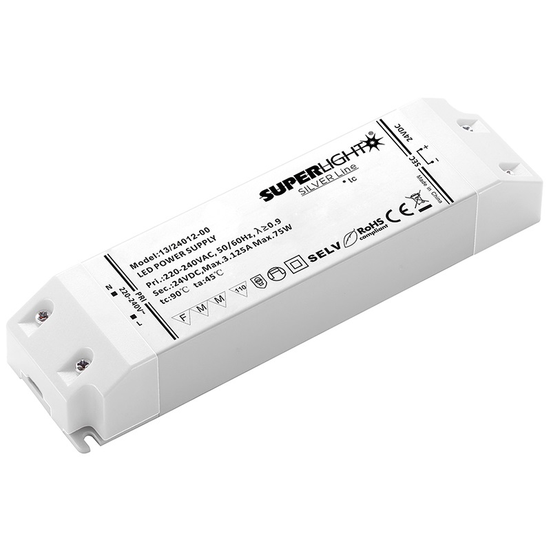 DRIVER CV 75W 24VCC IP20 compatto alimentazione stabile per illuminazione LED interni