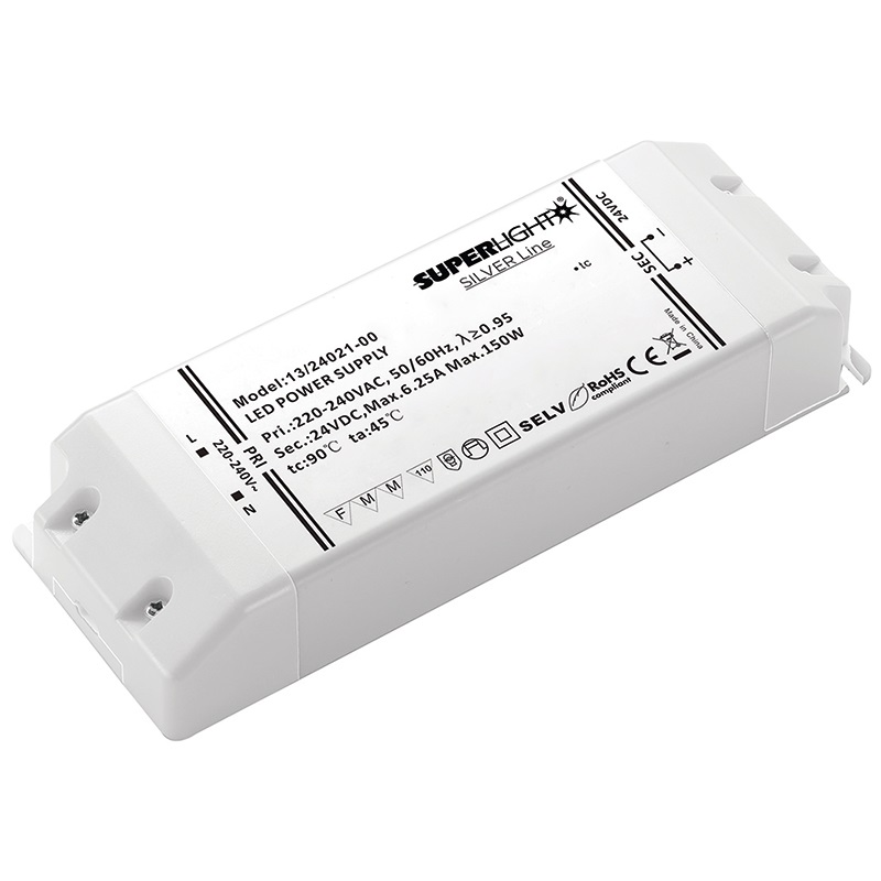 DRIVER CV 150W 24V DC IP20 compatto per illuminazione LED installazioni interne