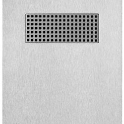 Placca Steely acciaio inox 2 moduli audio video 1 pulsante per impianti elettrici