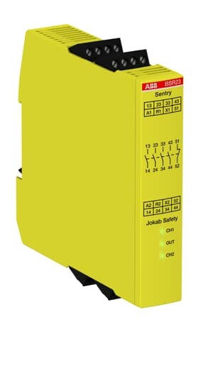 Relè sicurezza Sentry BSR23 24VDC 4NO+1NC espansione uscite per controllo circuiti sicurezza industriale