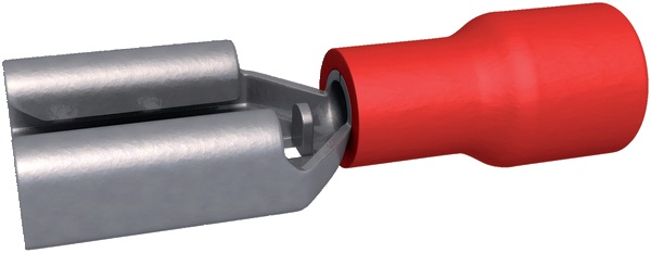 Clip femmina rossa preisolata rame 0,5-1,5 mm² 6,3x0,8 mm connessioni elettriche rapide e sicure