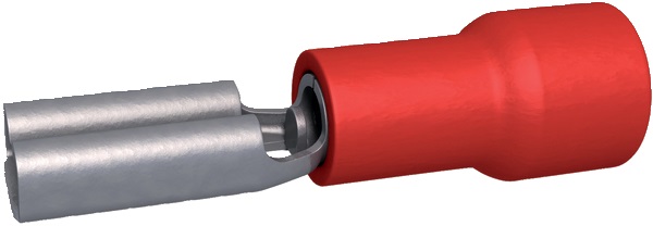 Clip femmina preisolata rossa 0,5-1,5 mm² 2,8x0,8 mm per cablaggi elettrici rapidi e sicuri