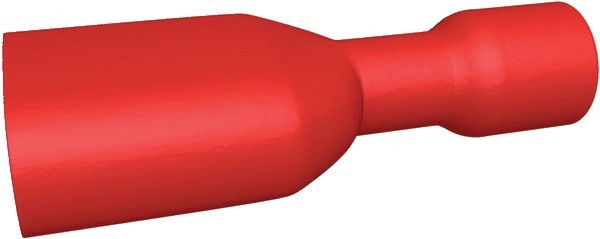 Clip femmina isolata rossa rame 0,5-1,5 mm² 6,3x0,8 mm per installazioni elettriche rapide e sicure