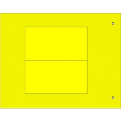 Targa quadro MG-VRT-A adesiva gialla PVC 42x78 per personalizzazione pannelli