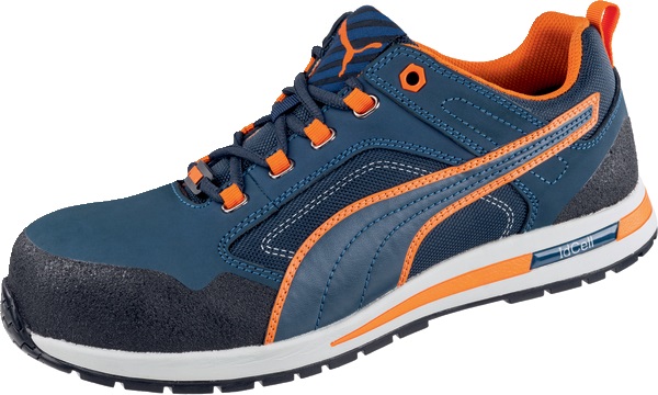 Sneakers antinfortunistiche basse Crosstwist S3 HRO SRC blu navy puntale fibra vetro suola antiperforazione FAP®