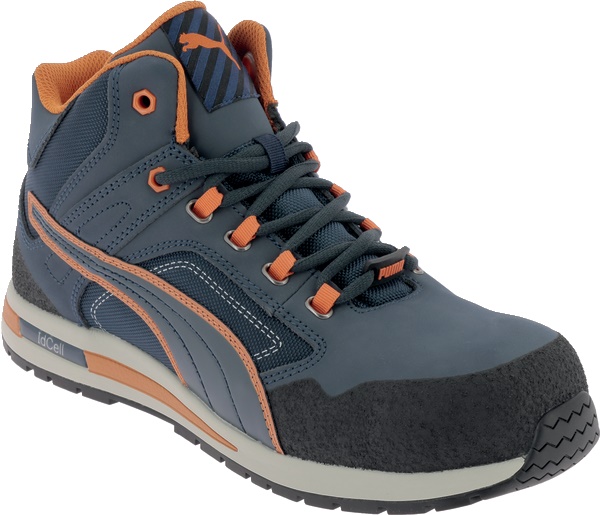 Scarpe antinfortunistiche alte Crosstwist S3 HRO SRC blu con puntale fibra vetro e suola antiperforazione FAP® resistente calore