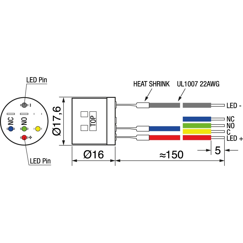 Zoccolo interruttore antivandalo diametro 19 mm resistente uso industriale