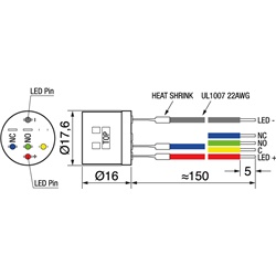 Zoccolo interruttore antivandalo diametro 19 mm resistente uso industriale