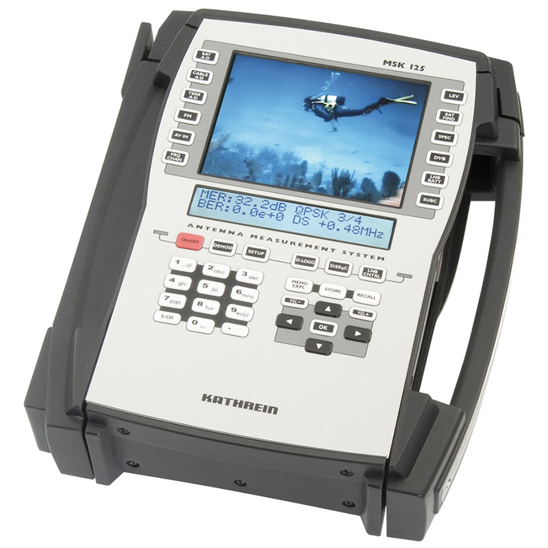 Misuratore SAT Kathrein MSK125MR compatto preciso per installazione e verifica impianti satellitari