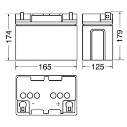 Batteria ricaricabile al piombo 12V 24Ah alta autonomia applicazioni elettriche