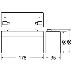 Batteria ricaricabile piombo 12V 2Ah compatta affidabile per applicazioni elettriche