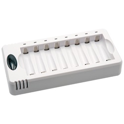 Caricabatterie intelligente USB compatto 8 batterie AA/AAA ricarica efficiente