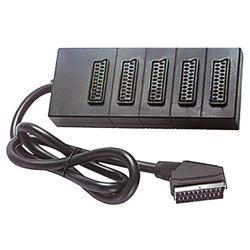 Presa multipla SCART 5 vie cavo 1 metro per impianti domestici e professionali