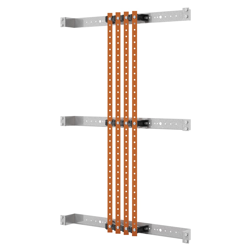 Portabarre 250-400A lunghezza 850 mm per sistemi distribuzione quadri elettrici