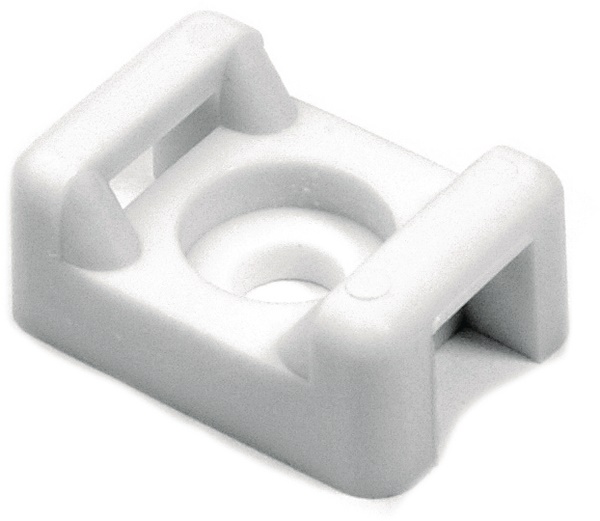 Supporto fissaggio a vite bianco CTM2 forma ricurva per cavi fino 8,3 mm uso industriale e veicoli agricoli