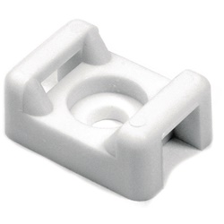 Supporto fissaggio a vite bianco CTM2 forma ricurva per cavi fino 8,3 mm uso industriale e veicoli agricoli