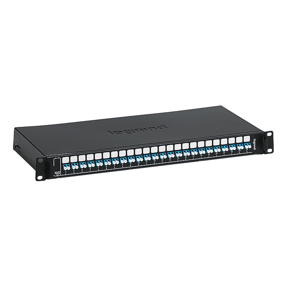 Pannello fibra ottica 48 porte LC multimodale 19 cassetto scorrevole 1U rete professionale