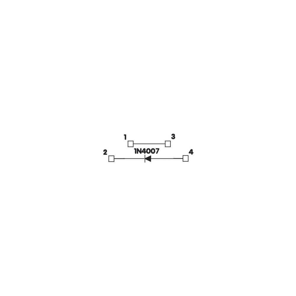 Morsetto a vite 4mm² 2-piani con diodi 1A schema-B colore grigio per cablaggio elettrico